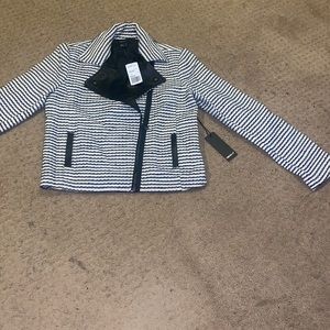 Black and white casual jacket